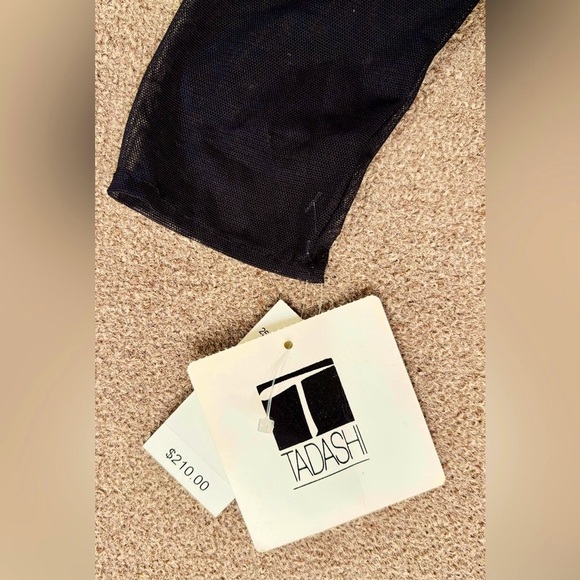 NWT - Vintage TADASHI Elegant Beaded Top, Sheer Long Sleeves - Size: UK-L; US-M - Picture 5 of 5